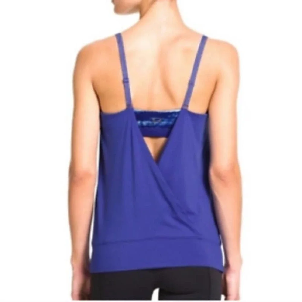 Under Armour Cobalt Blue Workout Studio Semi-Fitted Bra Tank Medium